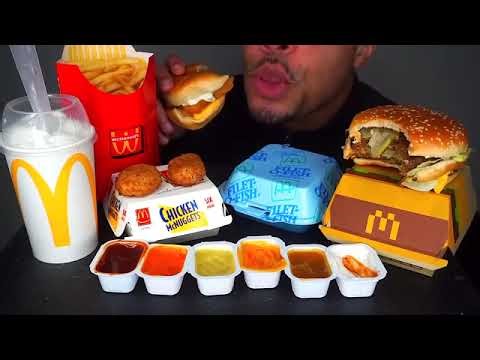 BIG Mcdonalds Food FRENZY Eating Show With Chicken Nuggets Fries and Oreo McFlurry?