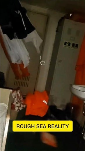 What Happens Inside a Ship Cabin During Rolling & Pitching? 😱 Cabin condition Revealed #shorts #yt