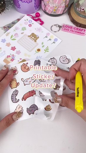 PET backing printable sticker is here!✨ We’re gradually upgrading pur printable stickers to a new PET backing💖 Why choose PET backing? 1️⃣Water-resistant: water won’t affect the adhesive, keeping your designs intact and durable💖 2️⃣Better user experience: more flexible and easier to work with💪 3️⃣Eco-friendly & recyclable Discover more on: teckwrapcraft.com #teckwrapcraft #teckwrapvinyl #smallbusiness #printablestickers #printablevinyl #stickervinyl #stickers #stickerlover #stickersheet #diy 