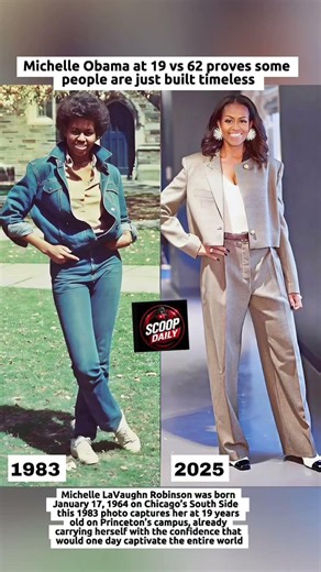 Michelle Obama at Princeton in 1983 vs 2025.