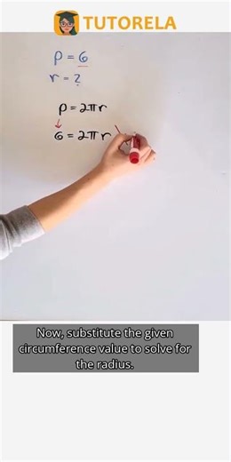 Find the Radius: Circle with Circumference 6 #Math #Circle #Circumference