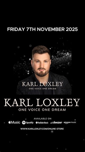 After much anticipation, Karl’s brand-new album One Voice, One Dream has finally arrived! Featuring 12 stunning tracks spanning musicals, pop classics, and opera, Karl showcases his incredible versatility and unmistakable vocal style, bringing each song to life in his own unique way. This exciting release also marks Karl’s first album to include duets — the inspirational A Million Dreams with All Together Now winner Shellyann, and a powerful rendition of The Impossible Dream with Irish superstar