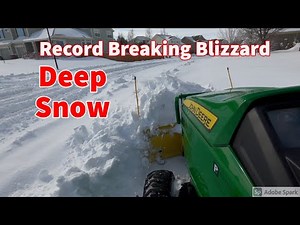 DEEP PLOWING 2+ FEET OF SNOW IN HORRID COLORADO BLIZZARD - JOHN DEERE 1025R