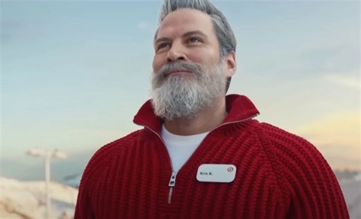 Ripped Kris Kringle turns Target into a Winter Wonderland