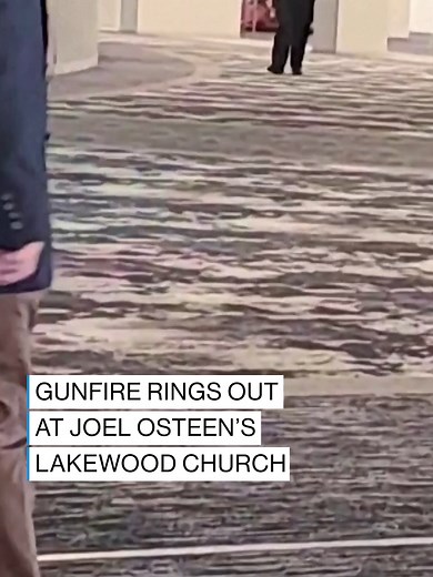 Video captures the moment when gunfire rang out inside Joel Osteen’s Lakewood Church in Houston. Authorities say a woman armed with a long rifle entered the church — accompanied by a small child — and opened fire. She was killed by officers on the scene. The child was hospitalized in critical condition. At least one person, an apparent bystander, was transported to a local hospital with injuries. #news #breakingnews #lakewoodchurch #houston #abcnews
