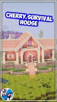 Minecraft Cherry Blossom House Tutorial 🏡 For Realistic Build & No Music ASMR #minecraft