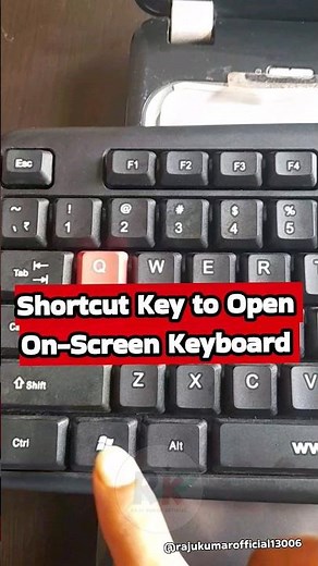 How to Open On-Screen Keyboard in Windows | Shortcut Key Tutorial 💻 | #shorts #shortcuts #viralshort