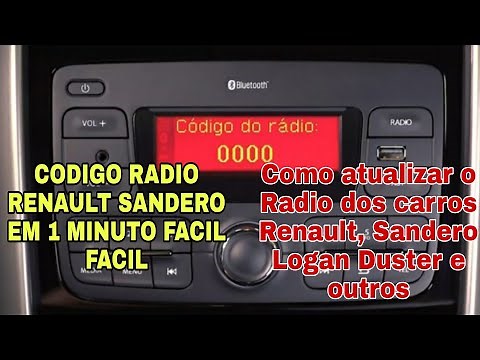 Como Atualizar O Radio dos carros Renault, Sandero Logan Duster em 1 minuto, Codigo Radio Renault