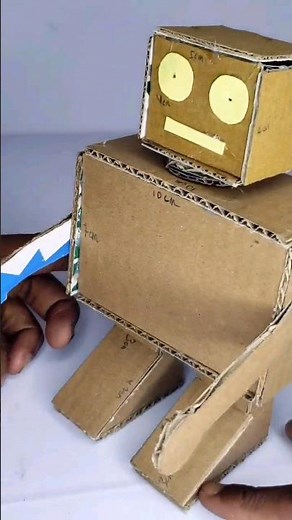 Making a robot at home from cardboard.