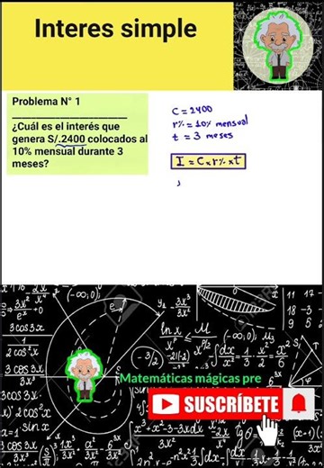 Ejercicio 15 Interés simple | Aritmética | #viralvideo #matematicas #viralshorts