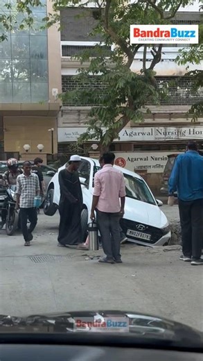 Car Slips Into Dug-Up Road in Bandra | Roadwork Safety Concerns in Mumbai