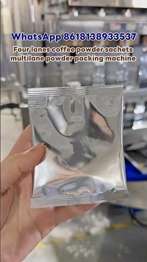 Four rows powder multi lane packing machine for coffee powder, 30-35 bags/min sachets. #machine