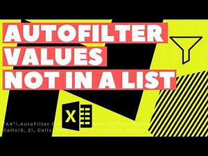 Excel VBA Macro: Autofilter Values Not in a List (Dynamic Range)