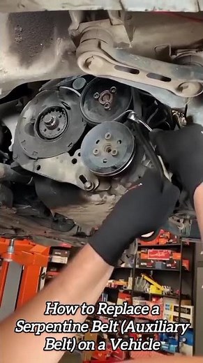 How to Replace a Serpentine Belt (Auxiliary Belt) on a Vehicle #shorts #mechanic #automobile