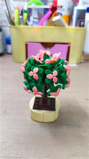 diy mini blocks flower tree 🌴/cute desk decor ✨✨💡🫰 #diy #ytshorts #shivicraft #craft #blocks