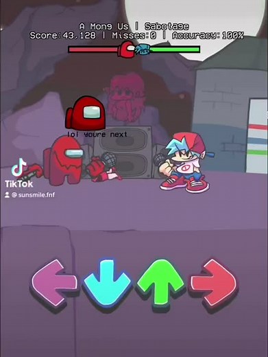 VS A Among US - FNF music mission and A Among US #fnf #fmf #fridayninghtfunkin #fridaynightfunkinmod #fnfmod #aamongus #sabotagevive #mobigames