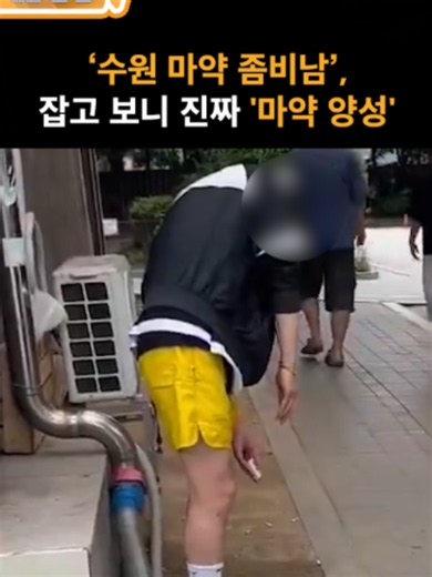 '수원 마약 좀비남', 잡고 보니 진짜 '마약 양성' #마약 #좀비 #수원 #경찰