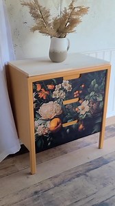 7.6K views · 155 reactions | ✨This stunning dresser makeover showcases the beauty of the Botanical Bliss Decoupage Fiber Paper®, paired with a warm mustard paint that enhances its dark hues and vibrant pops of orange and white. A match made in design heaven by the talented @lubblyjubblyfurniture 李 #redesignwithprima #decoupagefurniture | Re·design with Prima | Facebook