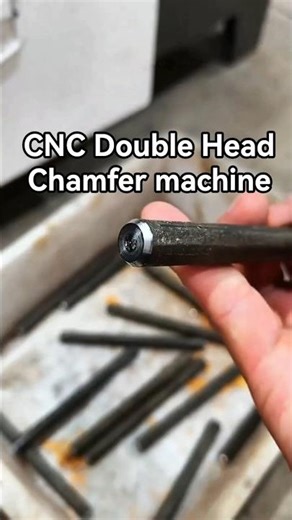 cnc Automatic high speed steel bar chamfer machine #chamferingmachine