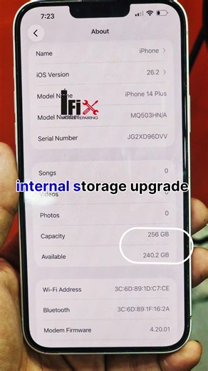 iphone 14 plus internal storage upgrade #custom #storagefull #makarsankranti #voting #cricket