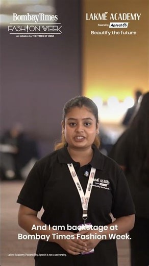 Lakmē Academy student Akansha creates magic at Bombay Times Fashion Week.