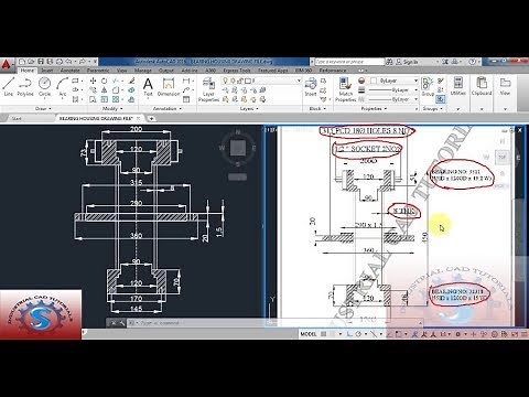 BEARING HOUSING || AUTO CAD 2D PRACTICE DRAWING || BASIC TUTORIALS FOR BEGINNERS #126