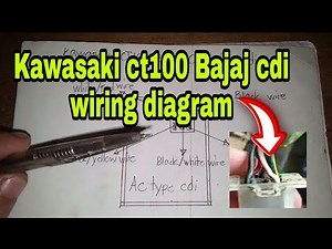 KAWASAKI CT100 BAJAJ CDI WIRING DIAGRAM WIRE COLOR CODING AND CONNECTIONS ‪@rdworksideas‬