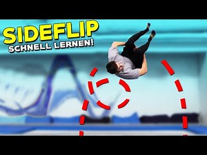 SIDEFLIP / SEITWÄRTSSALTO LERNEN & ÜBERWINDEN! - Trampolin Sidetflip Tutorial!