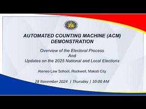 AUTOMATED COUNTING MACHINE (ACM) DEMONSTRATION