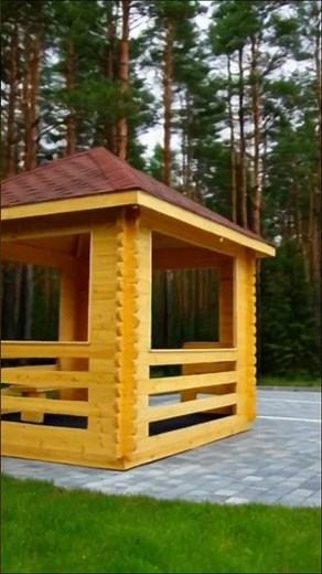 Как построить беседку 3×3 м из мини‑бруса своими руками