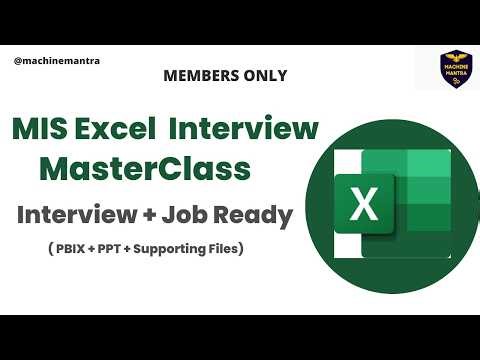 MIS Executive Excel Masterclass (Interview + Job Ready)
