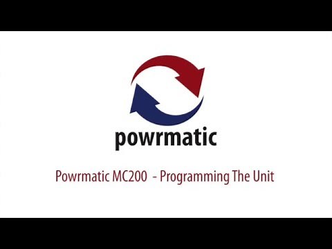 Powrmatic MC200 Unit Programming