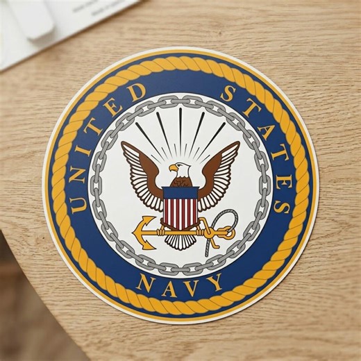 US Navy Crest Emblem Decal Patriotic Military Vinyl Sticker Waterproof Car Window Laptop Navy Support Sticker - Etsy