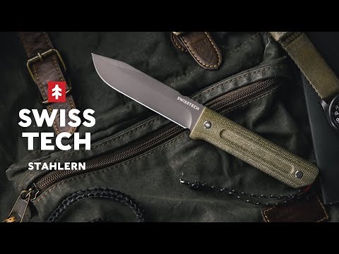 STAHLERN - Swiss Tech fixed blade knife with canvas micarta handle - BRAND NEW