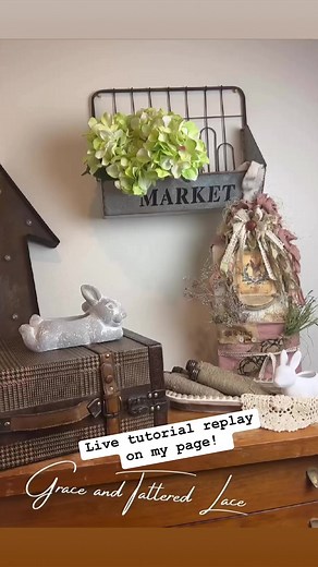 1.7K views · 56 reactions | Look at this beautiful spring tag using a free printable. Come over to Grace and Tattered Lace DIY to see how to make it! #graceandtatteredlace | Grace and Tattered Lace | Facebook