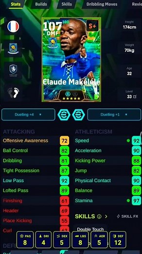 🔥 NEW 107 RATED EPIC CLAUDE MAKÉLÉLÉ —Best Training Guide#efootball#makelele#viral#shorts#shortsfeed