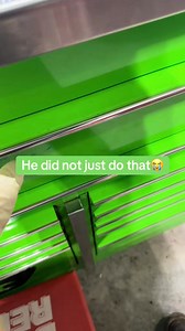 Watch his reaction 😈#mechanic #mechaniclife #funny #prank #automotive #automobile #dealership #ford #car #shoplife #cars #tiktok #tools #frog #party | Frog Toad