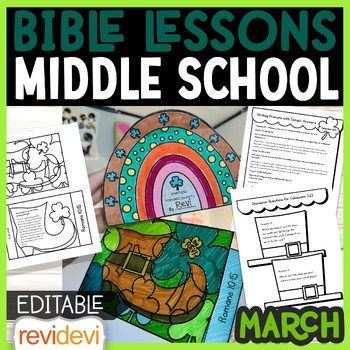 St. Patrick's day March 2026 Bible Study Lessons for Teens. Editable Curriculum