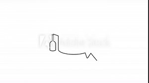 Black line Graduation cap with cursor icon isolated on white background. World education symbol. Online learning or e-learning concept. 4K Video motion graphic animation