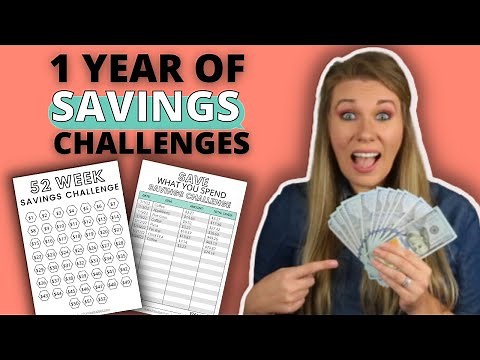 12 EASY SAVINGS CHALLENGES | A Full Year of Savings Challenges [FREE PRINTABLE]