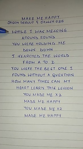 Jason Derulo Song - Make Me Happy Lyrics
