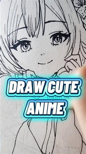 How to Draw Cute Anime Girls SUPER EASY🔥🌈#Shorts #AnimeDrawing #ArtShorts #animeart #drawing #sketch