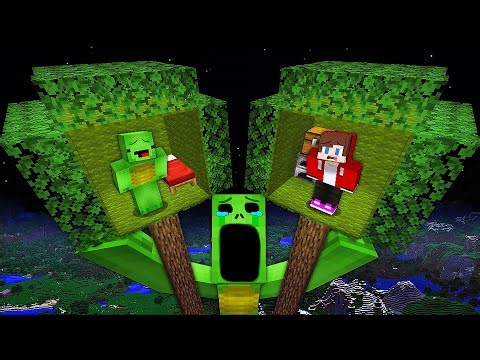 Mikey and JJ HIDE on TREE from BURIED ALIVE MIKEY ! - Minecraft (Maizen)