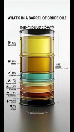1 Barrel of Oil Explained ⛽️✈️