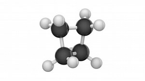 Structural Chemical Formula Molecular Structure Cyclobutane C4H8 Render Seamless Loop