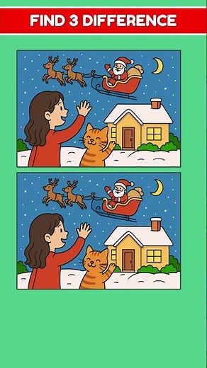 Can You Spot the 3 Differences? 🔍 Only 1% Can! #shorts #games #difference #trending