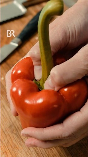 👩‍🍳 Paprika einfach entkernen | #Kochhack #kochen #lifehack | Shorts | BR
