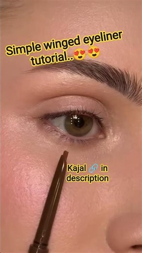 simple winged eyeliner tutorial..😍😍 #trending#viral#makeup#fashion #beauty#youtubeshorts#shorts