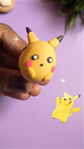 Cute Pikachu from Clay ⚡ | Mini Clay Art DIY #shorts #clay #clayart #artshorts #art #craft