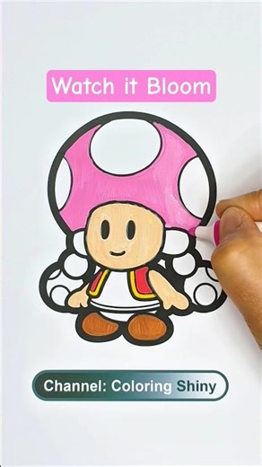 Toadette: Art that Feels Right #coloring #satisfying #shorts